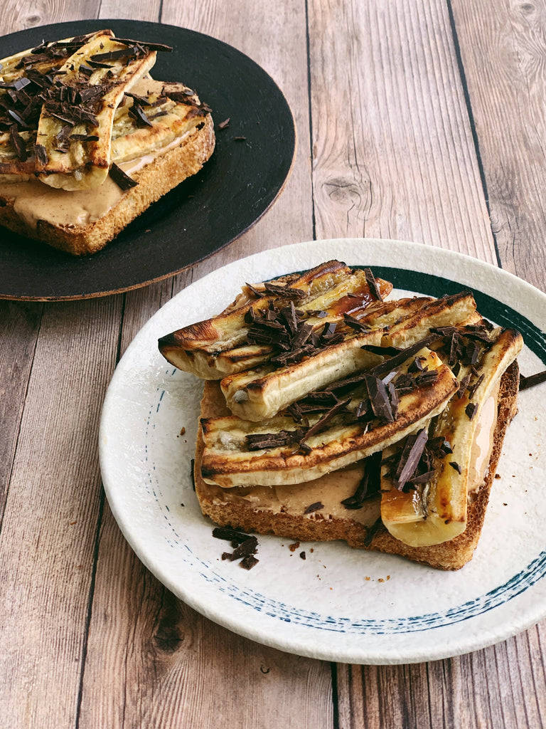 Broiled Banana and Peanut Butter Toast