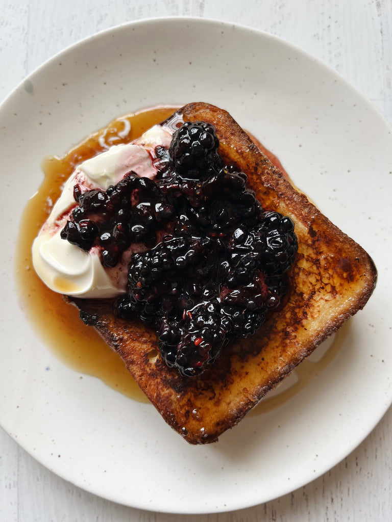 Mascarpone and Blackberry Stuffed French Toast