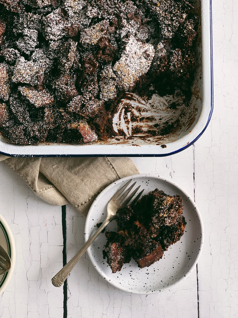 Chocolate Sourdough Bread Pudding