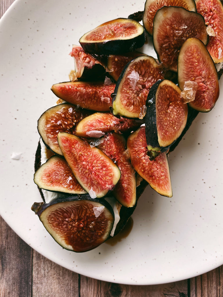 Greek Yoghurt, Figs, Pomegranate Molasses & Sea Salt Toast