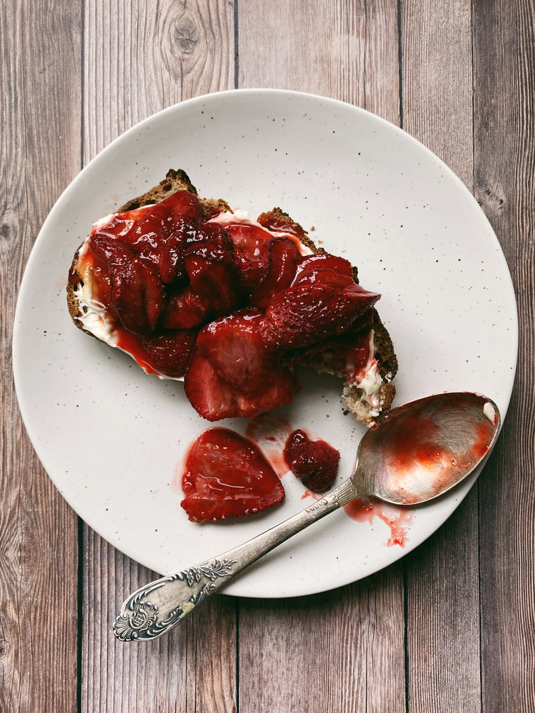 Mascarpone Toast with Roasted Strawberries